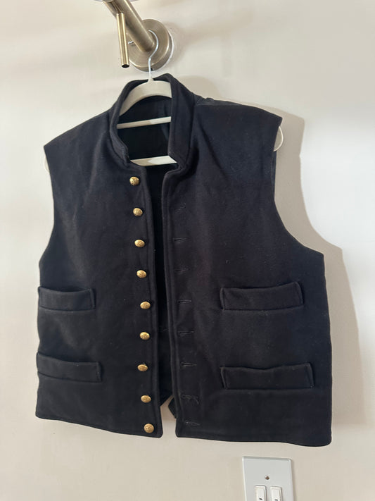 Black waistcoat with gold buttons (medium)