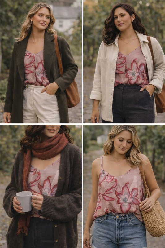 Country Road linen and silk cami (size 14)