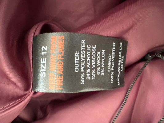 Papaya burgundy winter skirt (size 12)