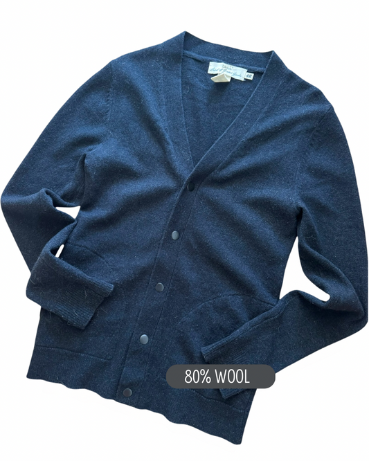 80% wool grey cardigan (XS)