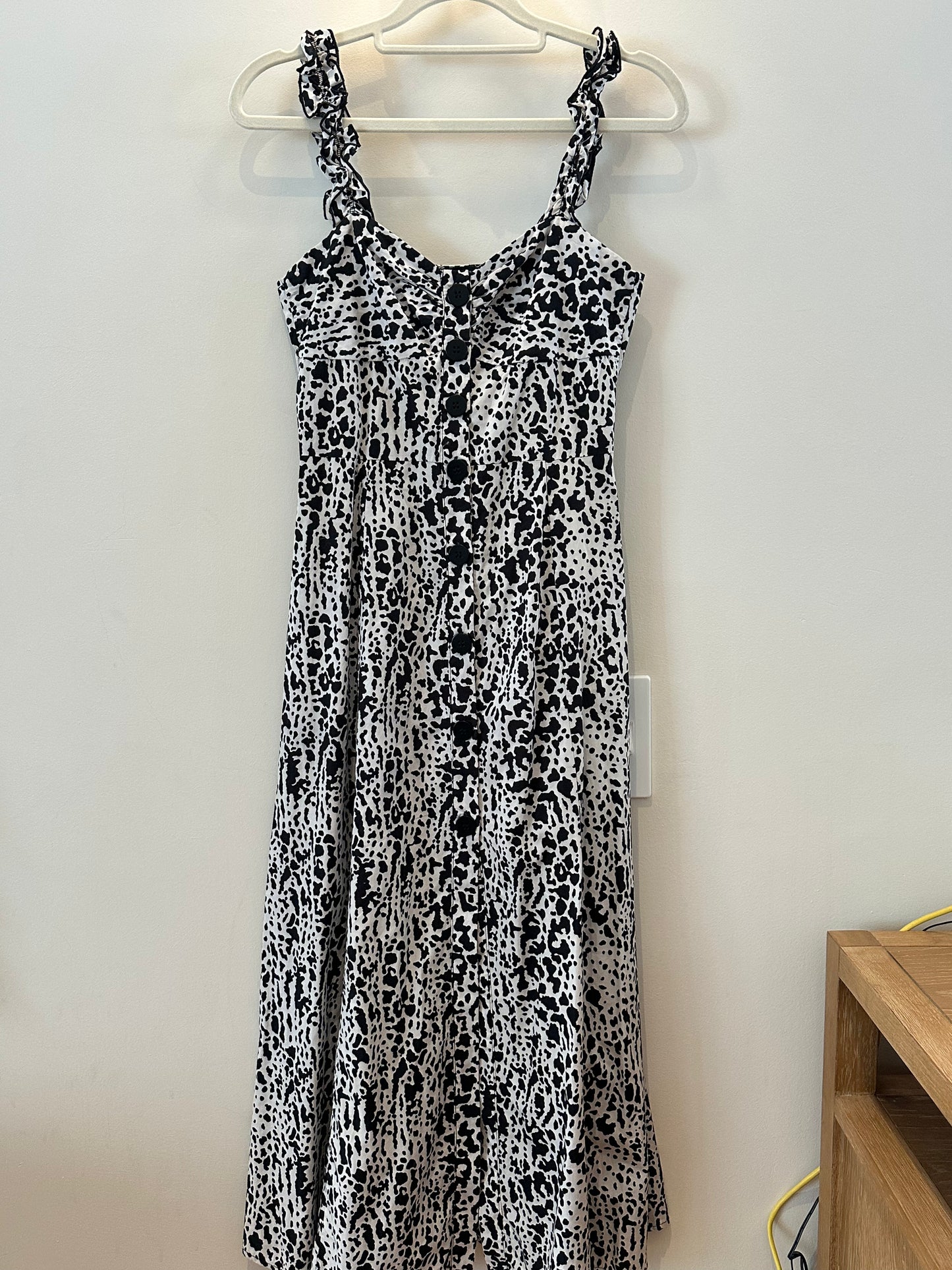 Zara black and white animal print dress (XS)