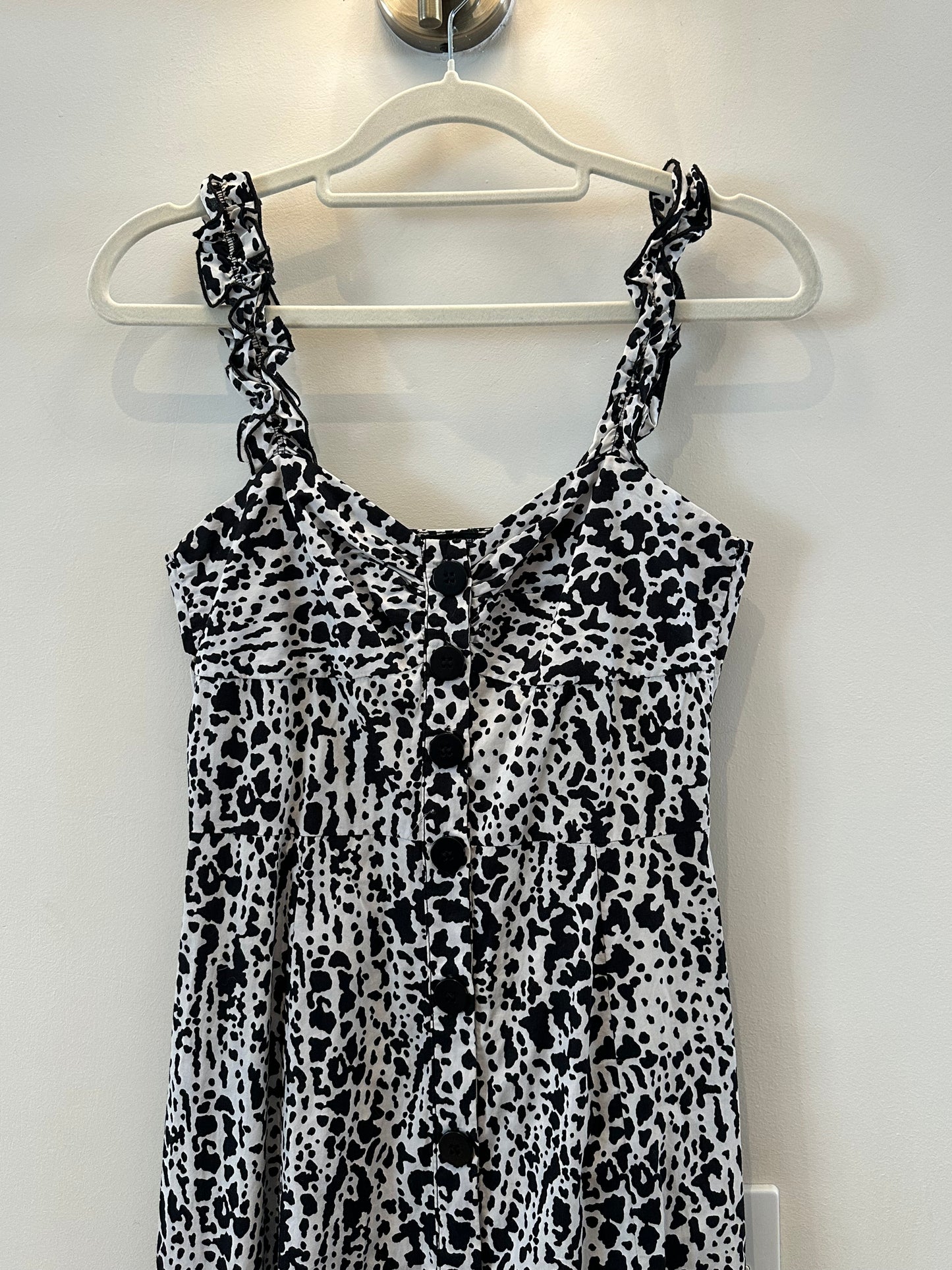 Zara black and white animal print dress (XS)