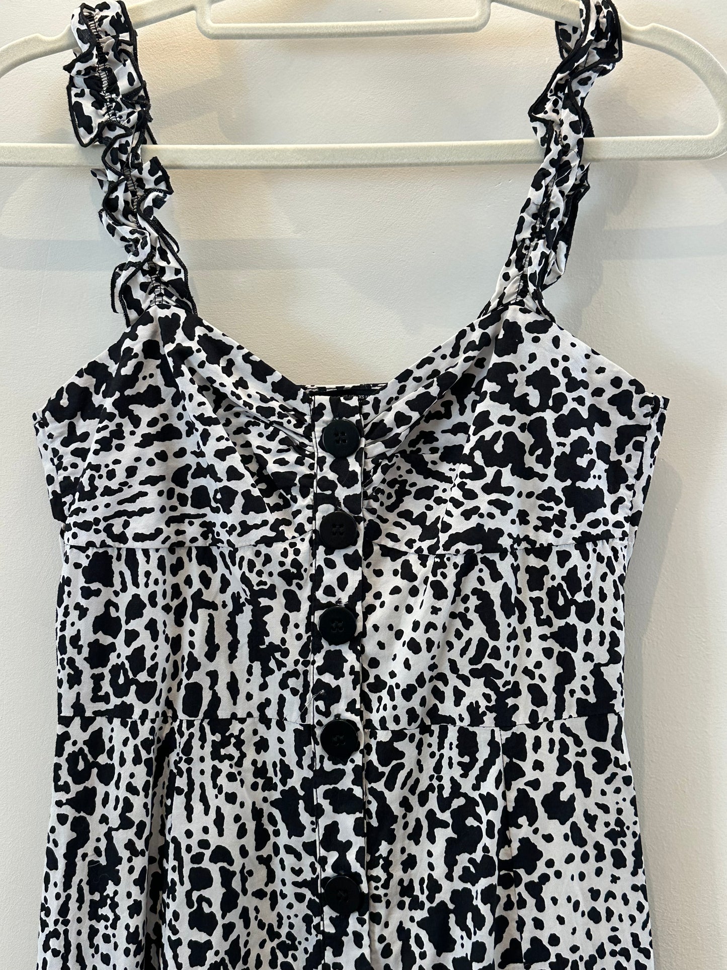 Zara black and white animal print dress (XS)