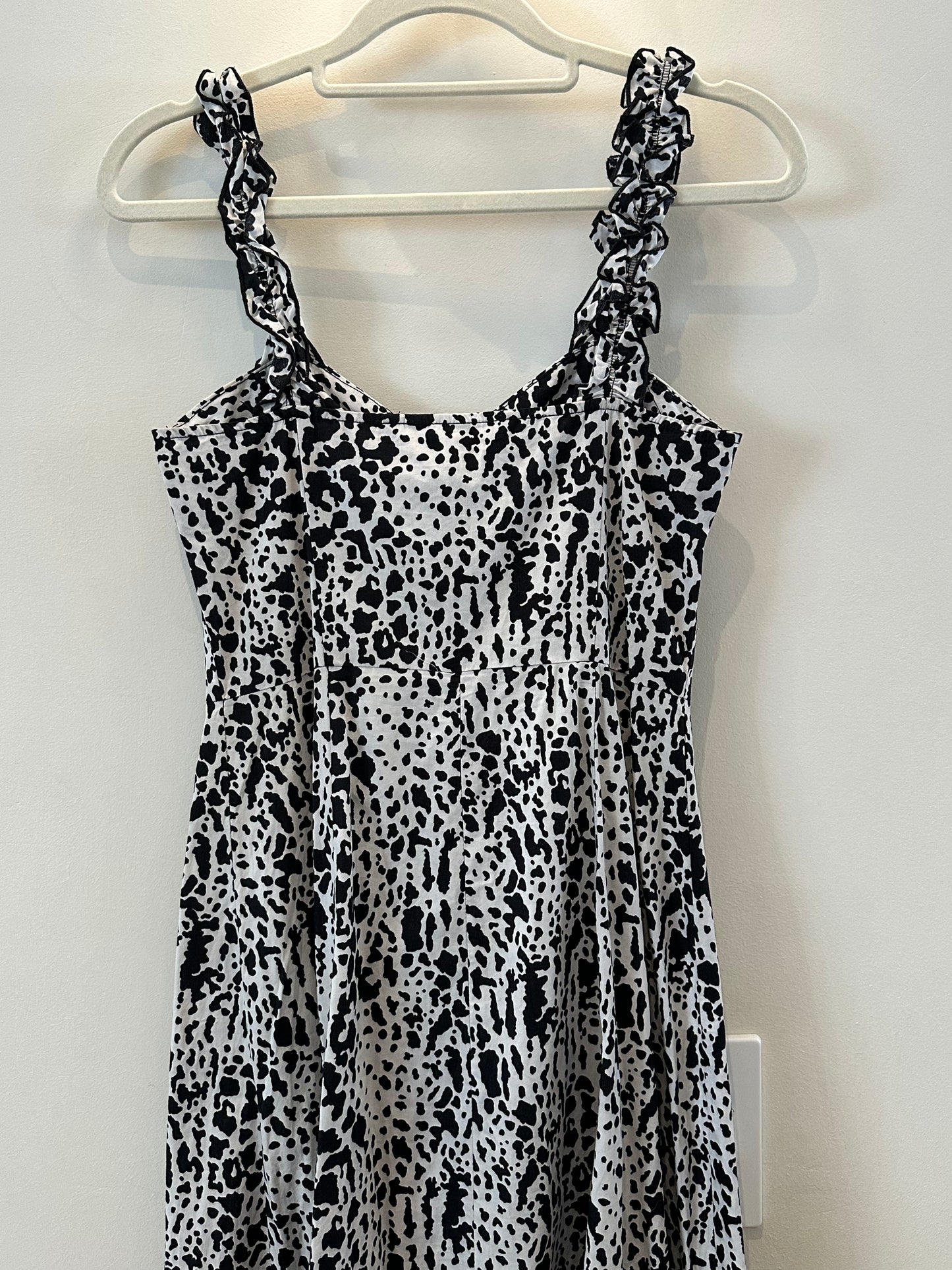 Zara black and white animal print dress (XS)