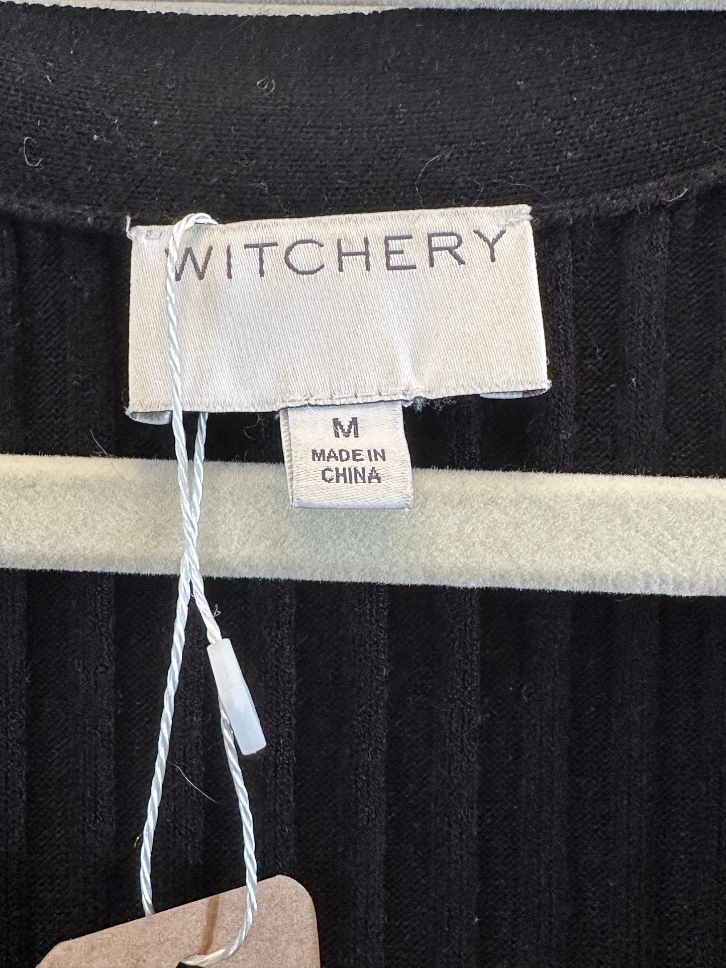 Witchery black ribbed cardigan (medium)