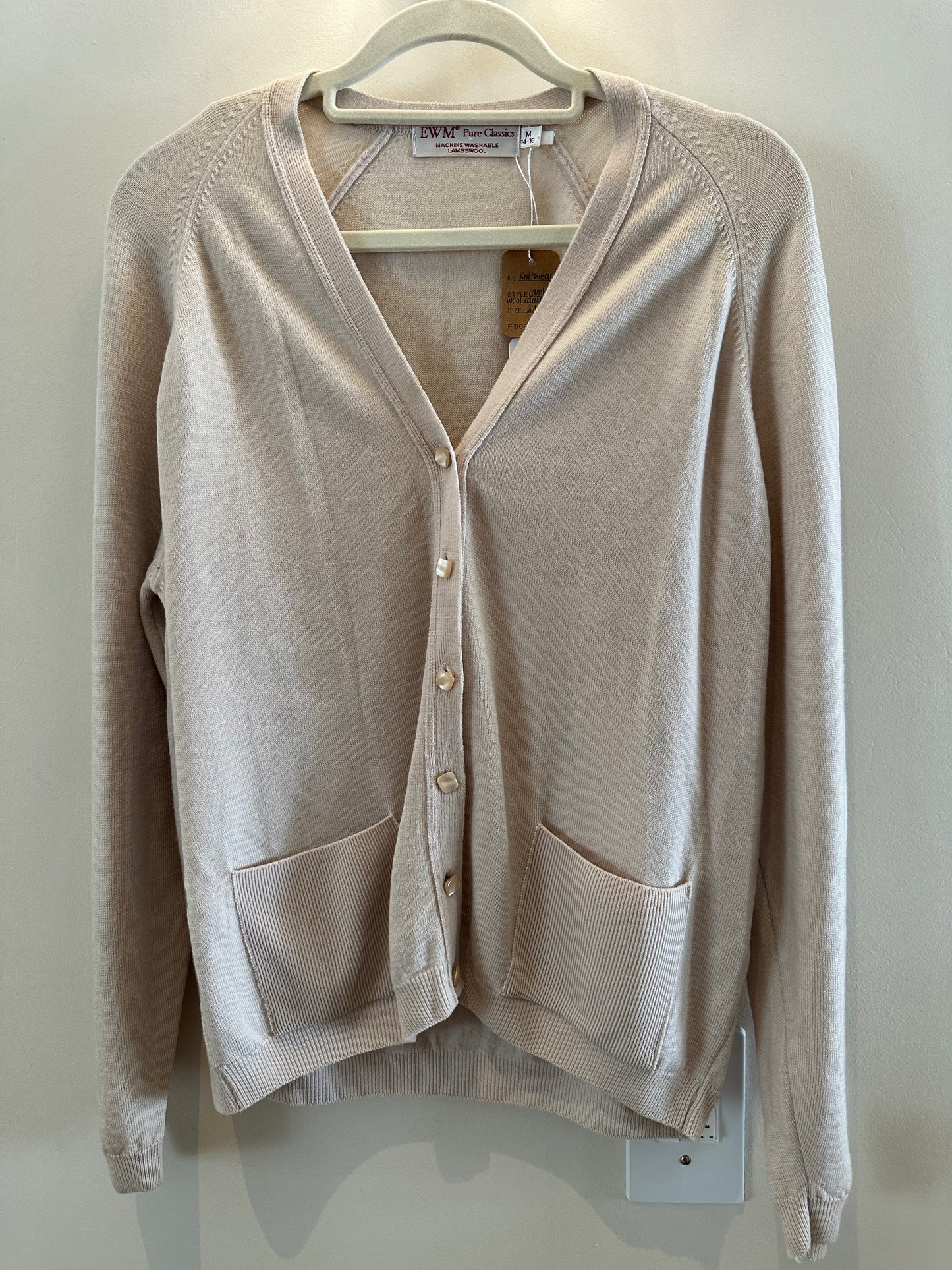 Cream lambs wool cardigan (medium)