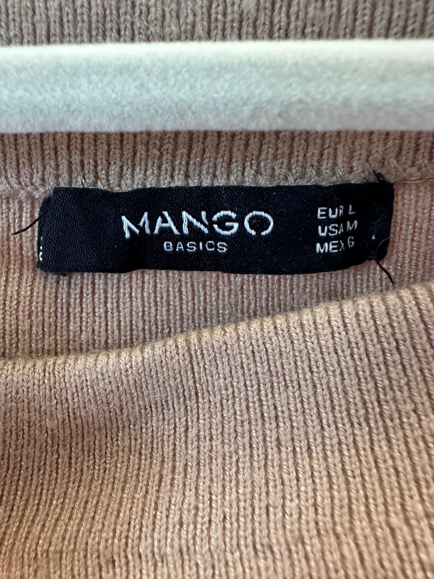 Mango funnel neck beige jersey (large)