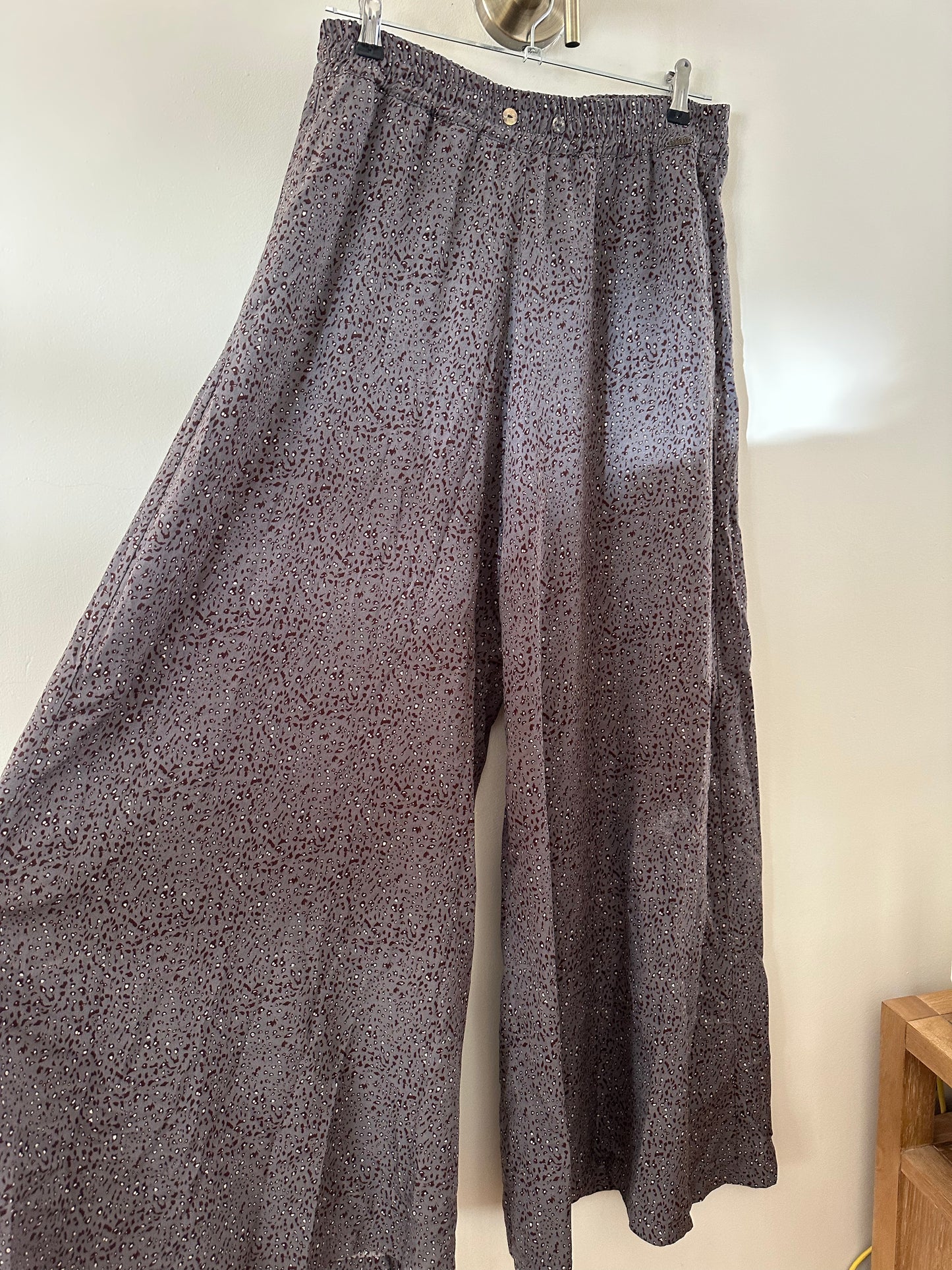 Desray grey animal print pants (size 36)