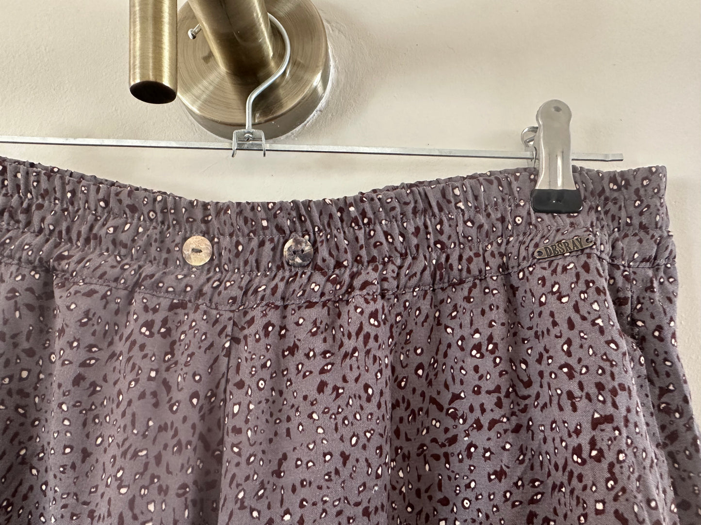Desray grey animal print pants (size 36)