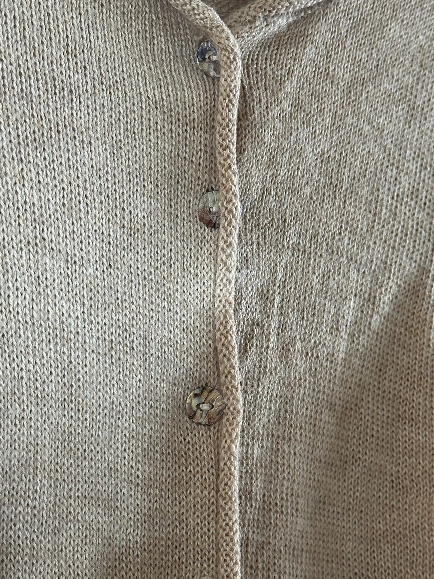 Tan Alpaca wool cardigan (medium)