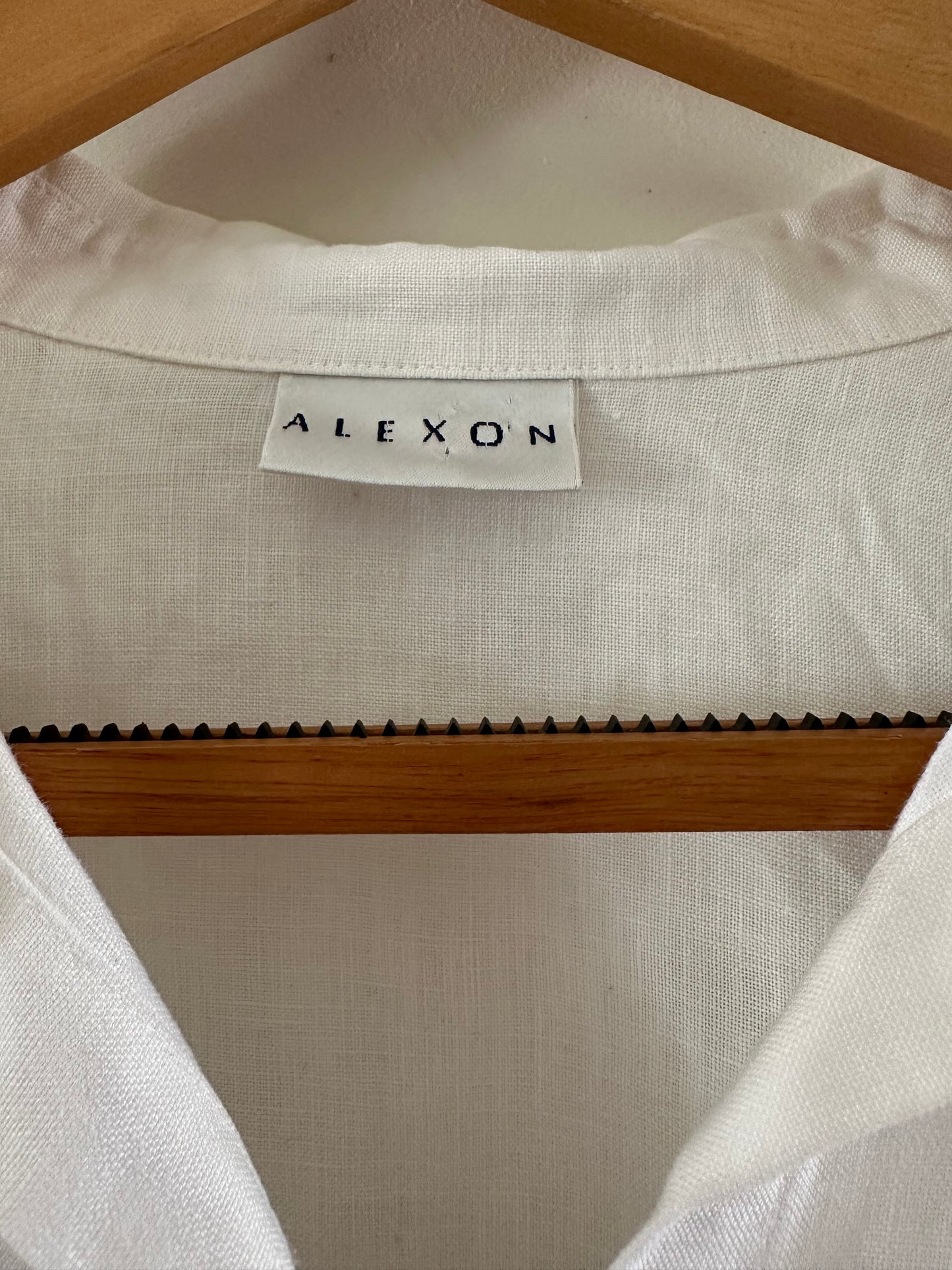 White linen top with embroidery (medium)