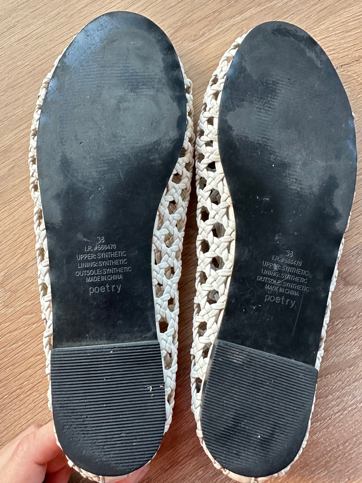 Poetry braided flats (size 5)