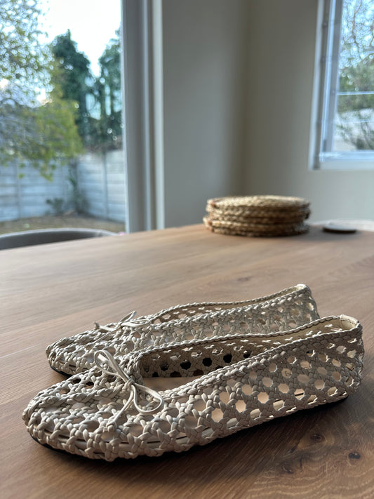 Poetry braided flats (size 5)