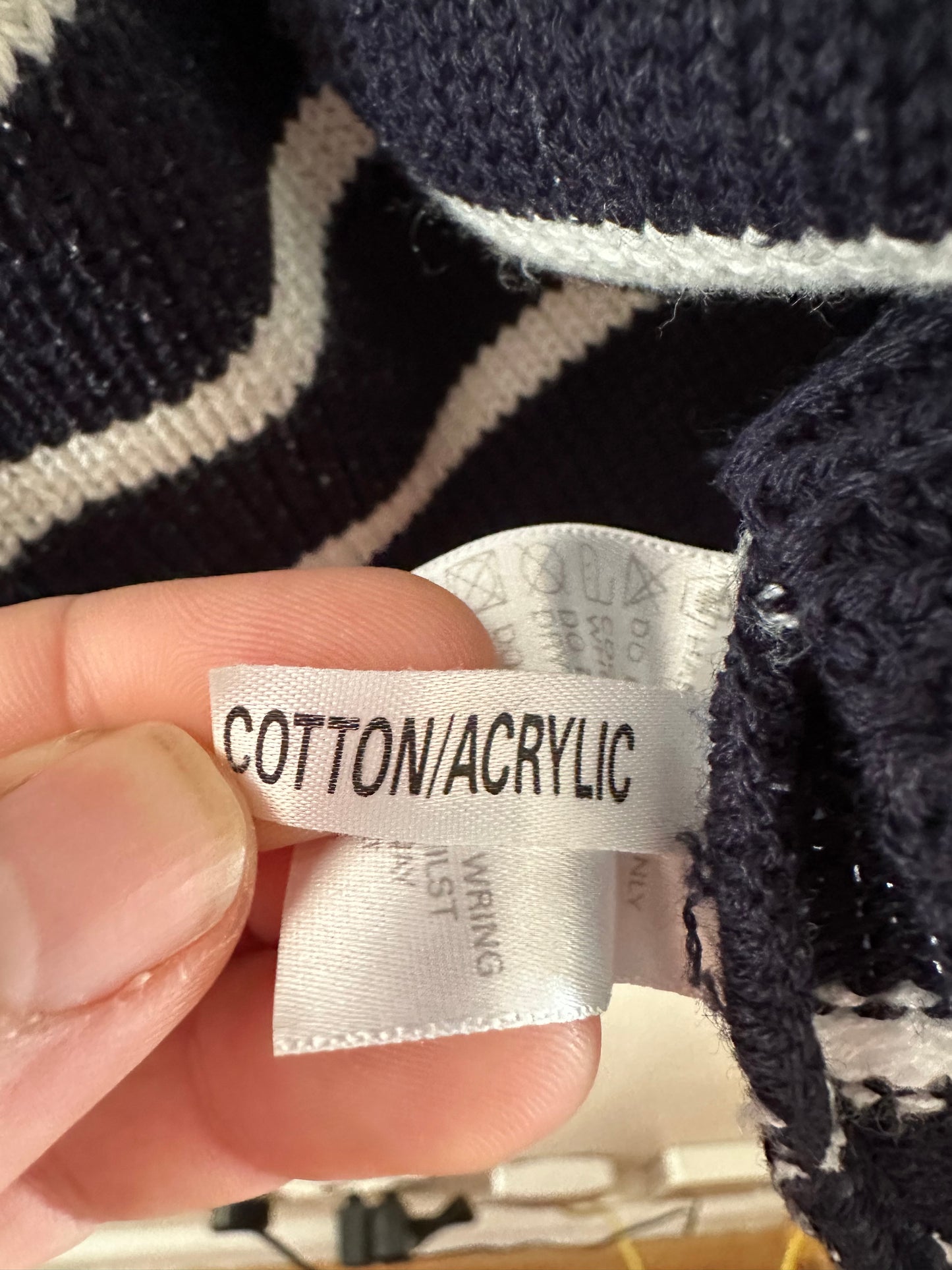 Navy and white striped jersey (medium)