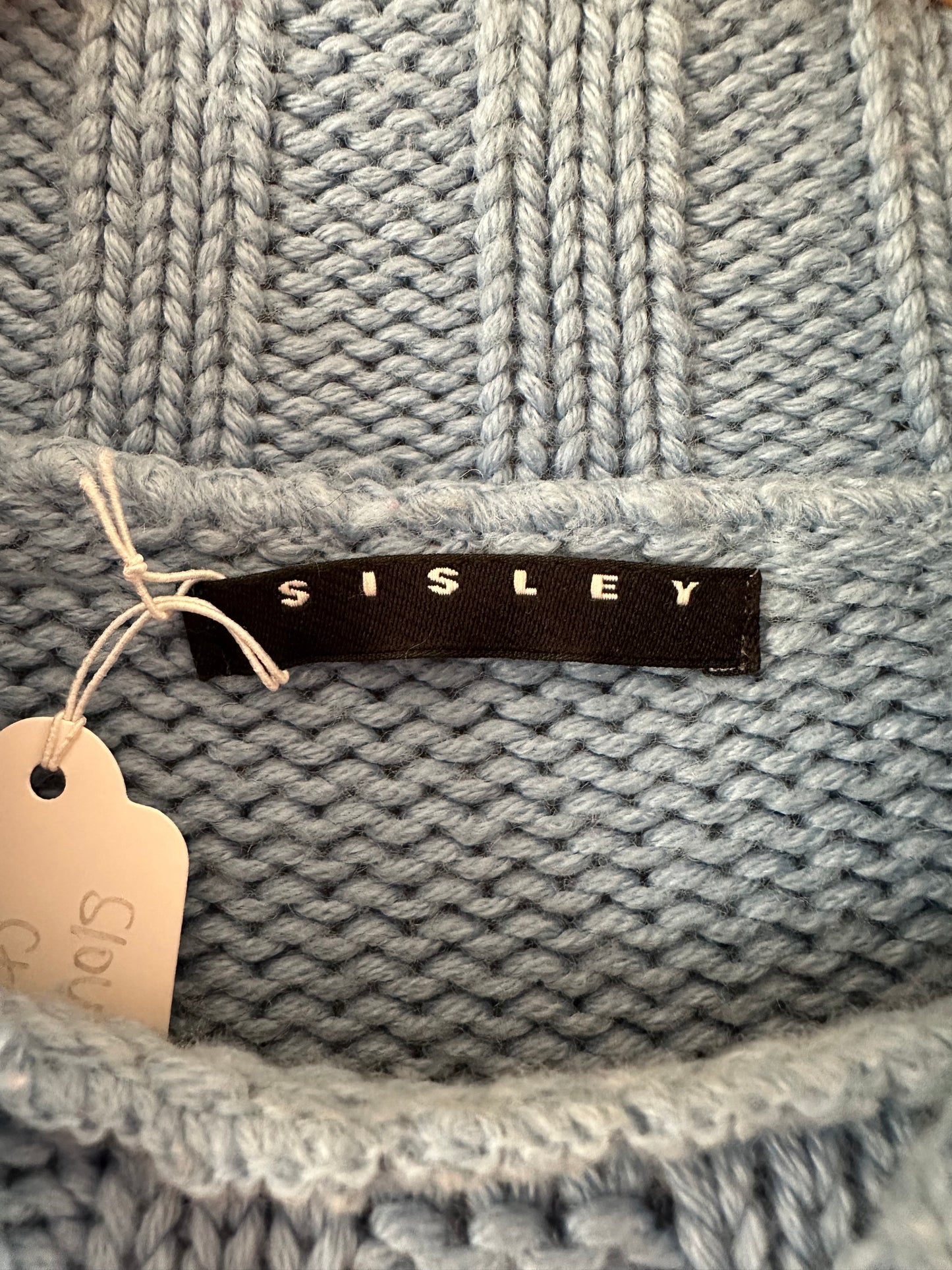 Blue cotton turtle neck jersey (large)
