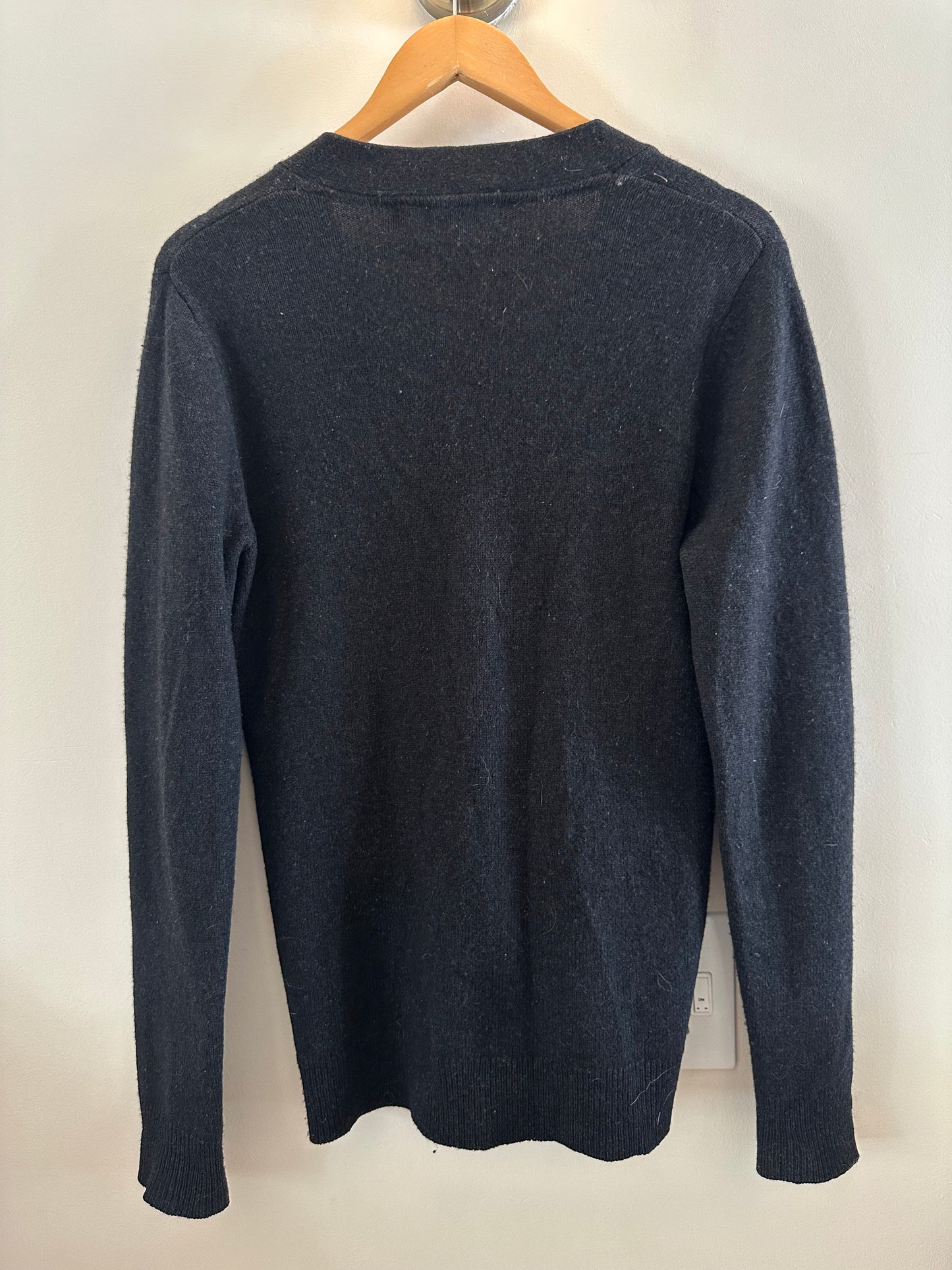 80% wool grey cardigan (XS)