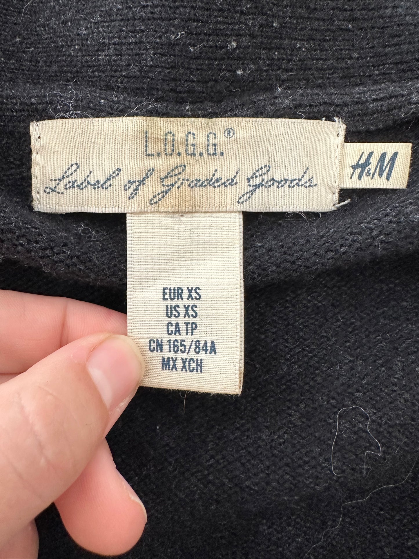80% wool grey cardigan (XS)