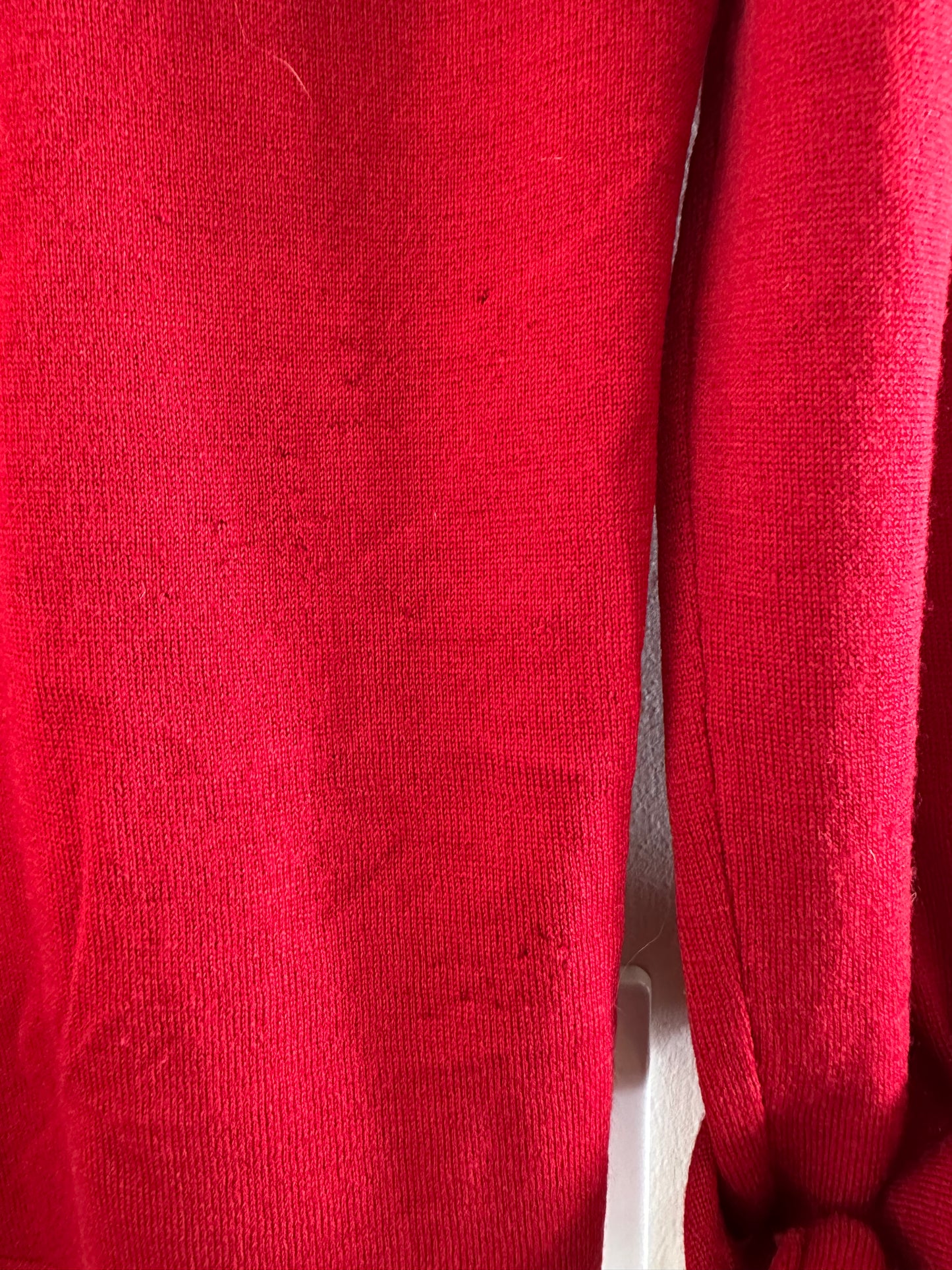 Red merino wool turtle neck jersey (small)