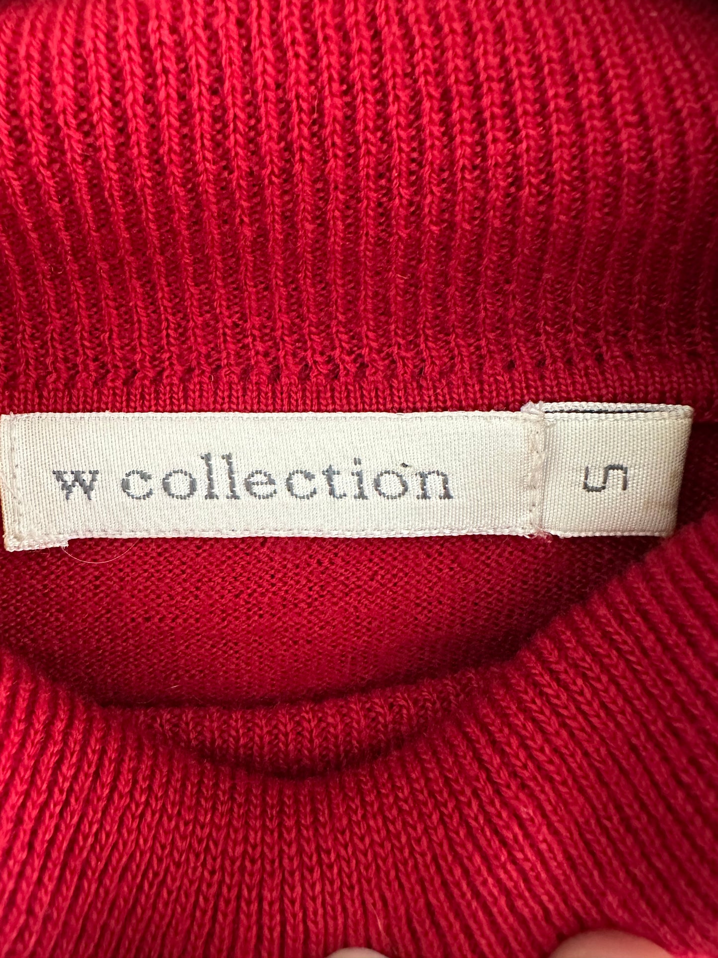 Red merino wool turtle neck jersey (small)