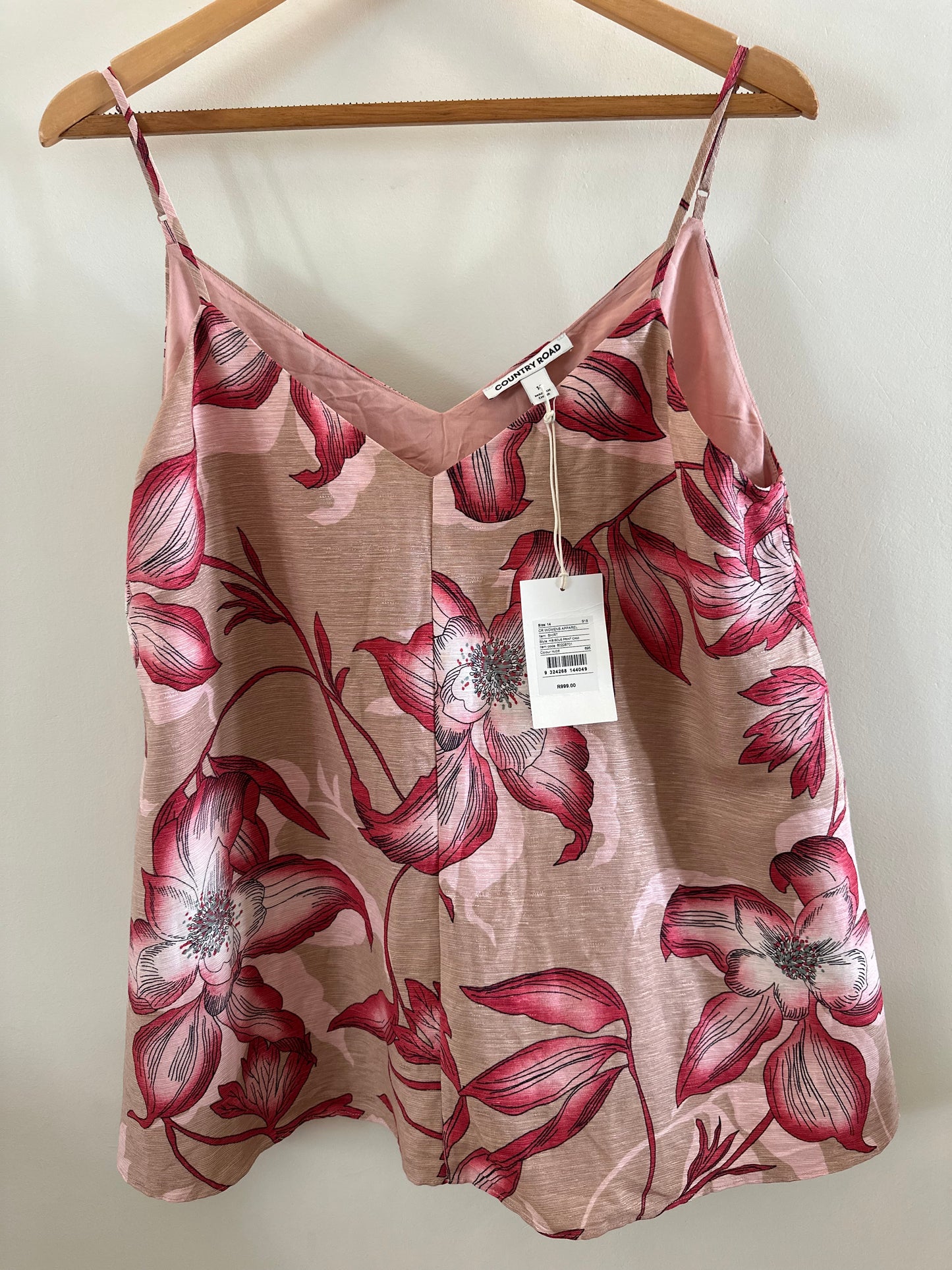 Country Road linen and silk cami (size 14)