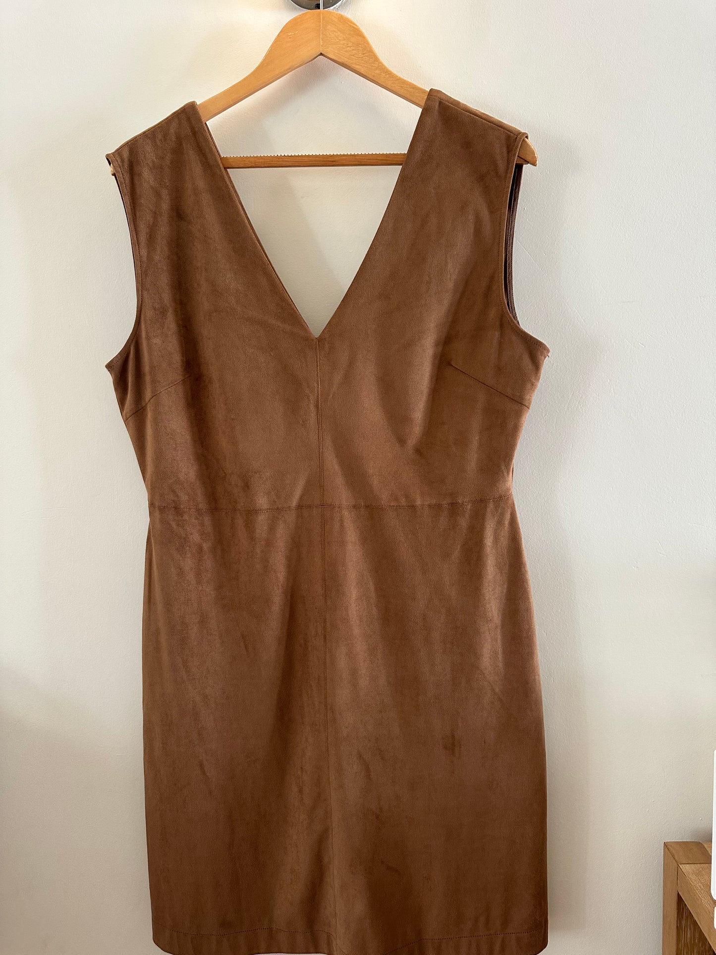 Zara suede pinafore dress (large)