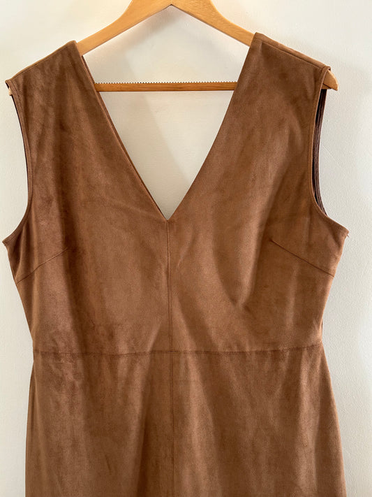 Zara suede pinafore dress (large)