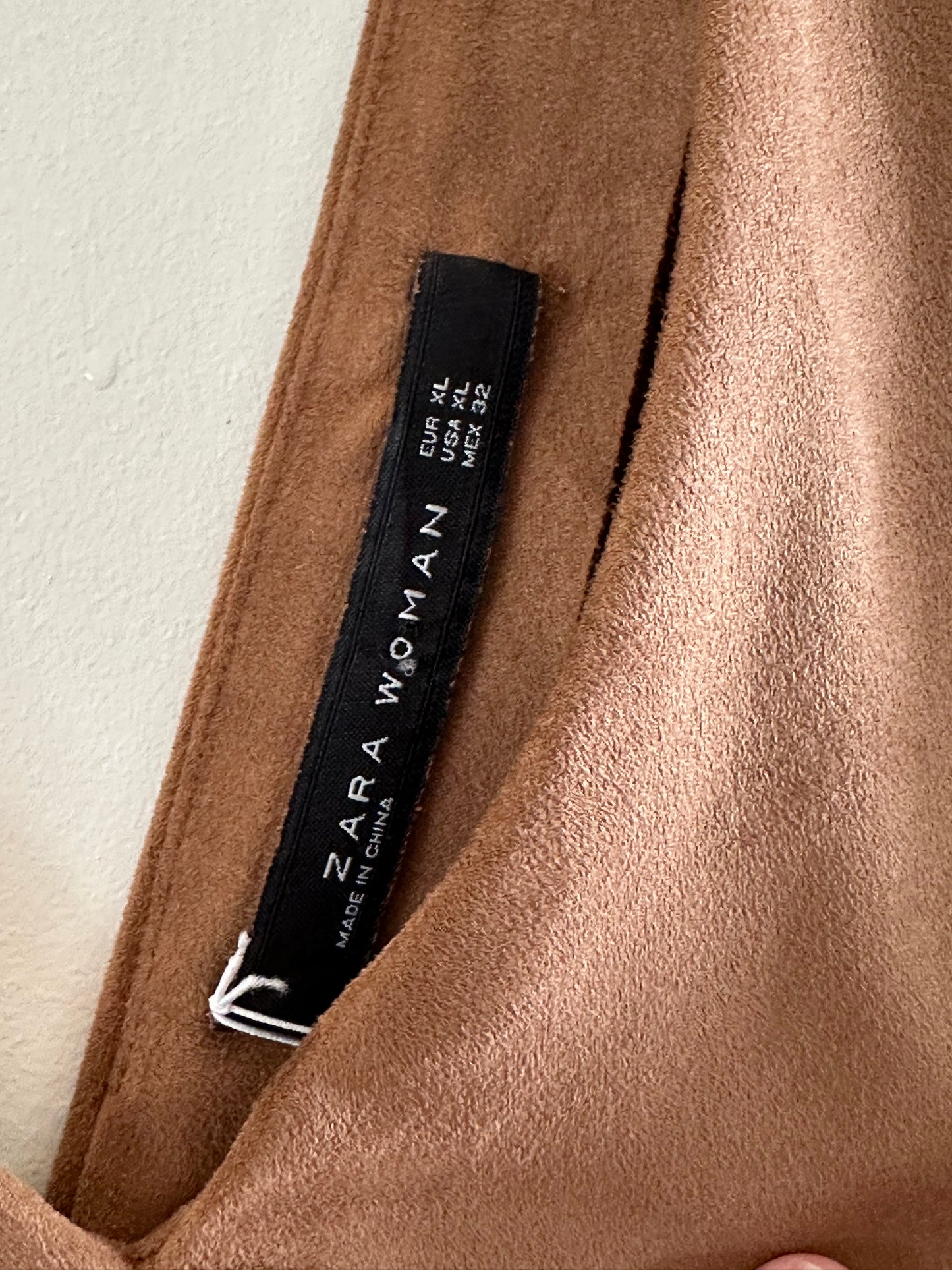 Zara suede pinafore dress (large)