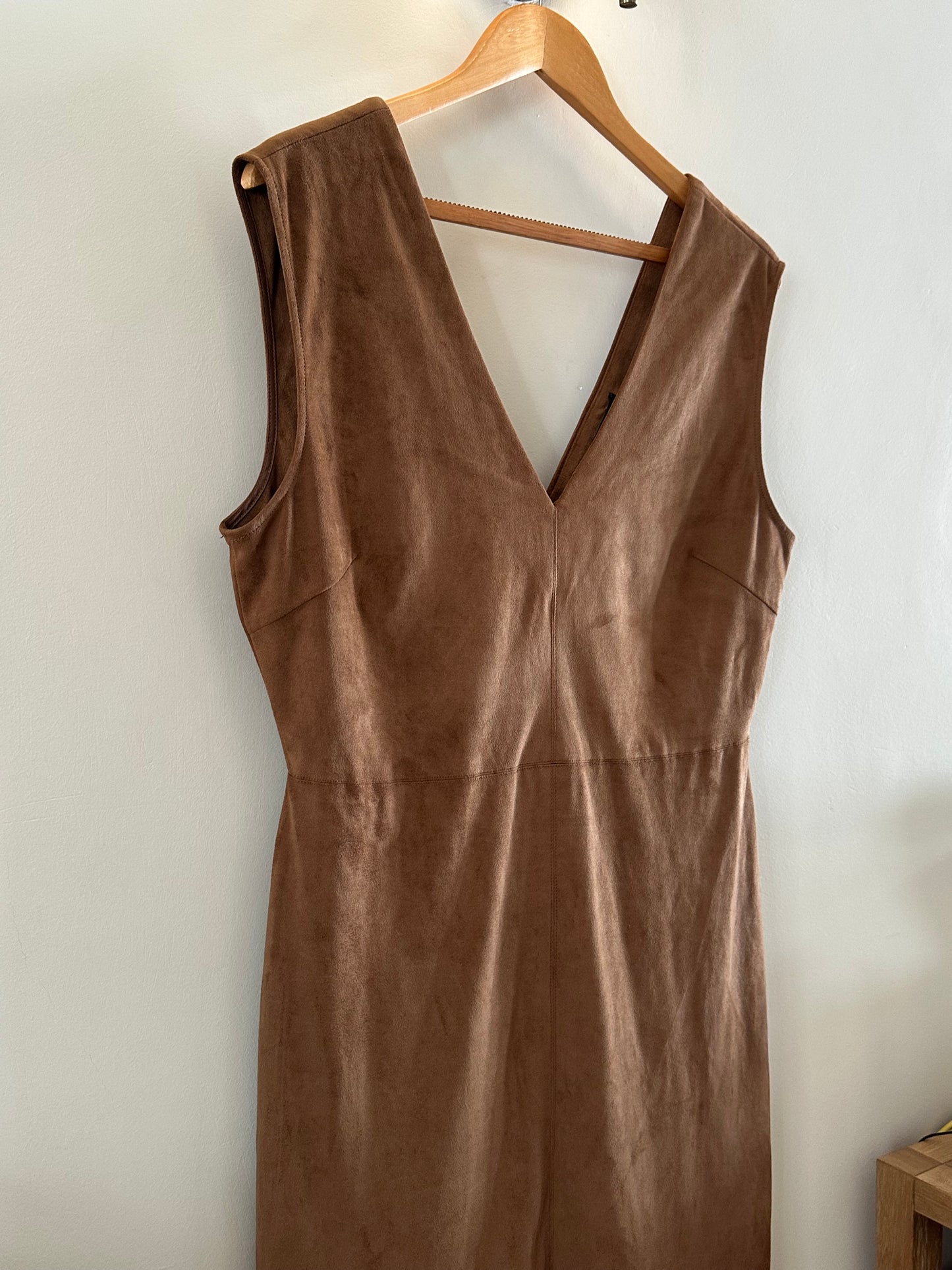 Zara suede pinafore dress (large)