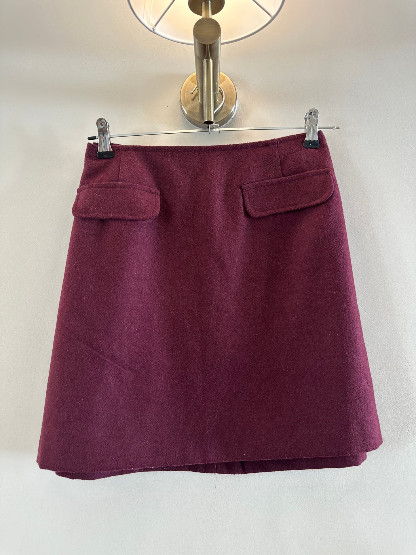 Papaya burgundy winter skirt (size 12)