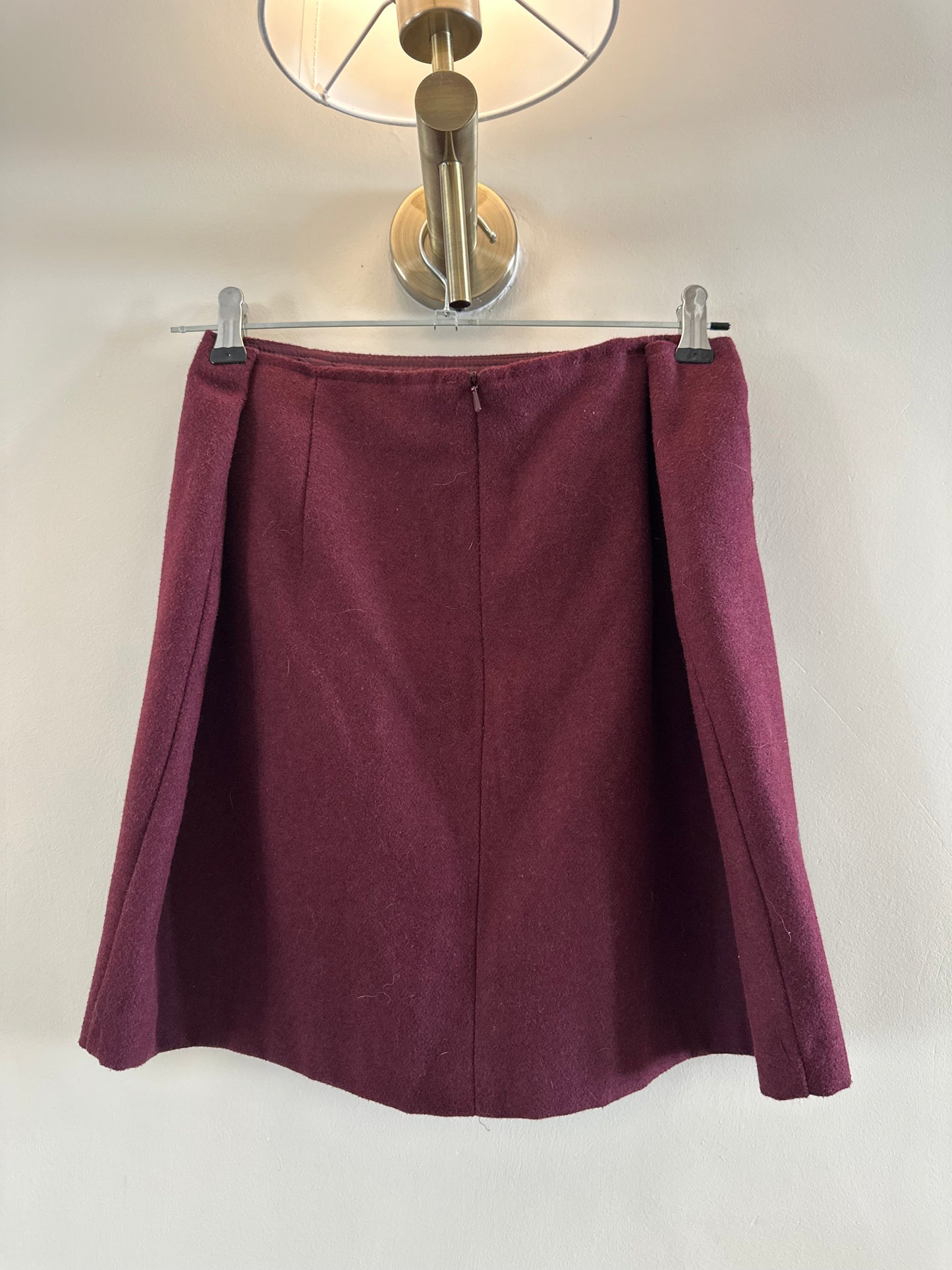 Papaya burgundy winter skirt (size 12)