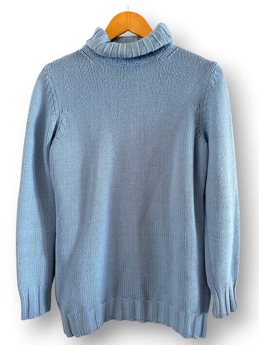 Blue cotton turtle neck jersey (large)