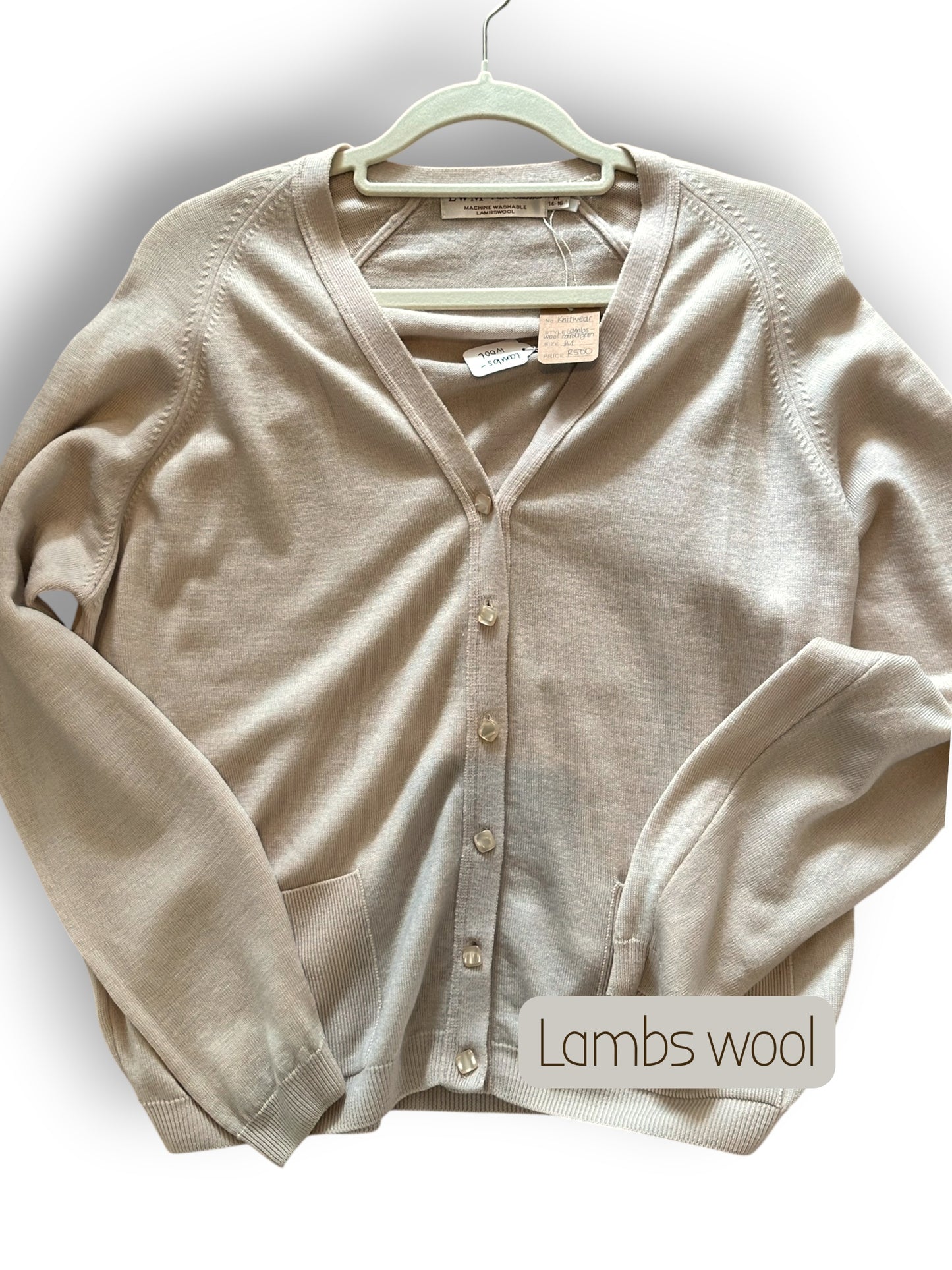 Cream lambs wool cardigan (medium)