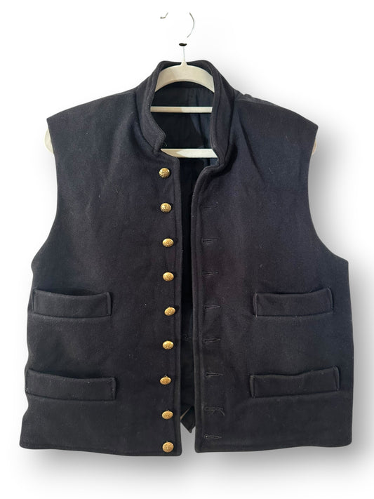 Black waistcoat with gold buttons (medium)